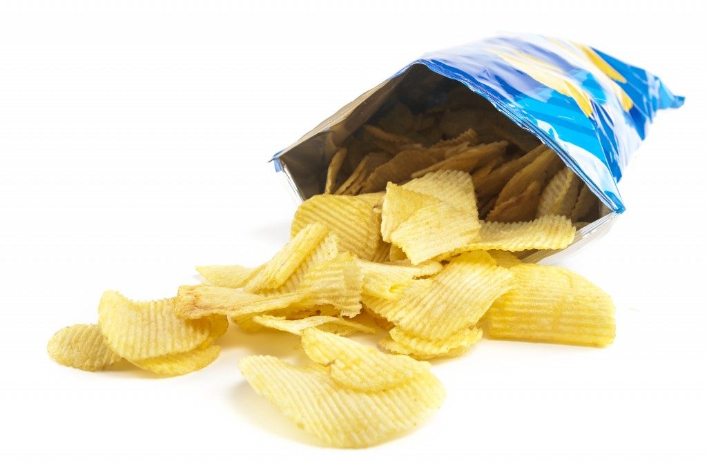 chips bursting from package