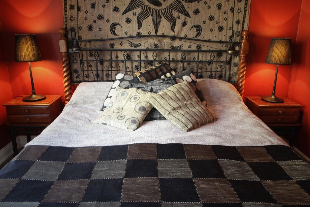 Rustic and elegant designed bedroom