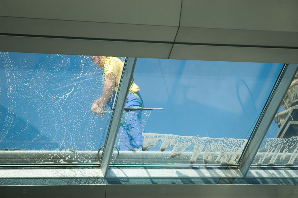Professional cleaning windows