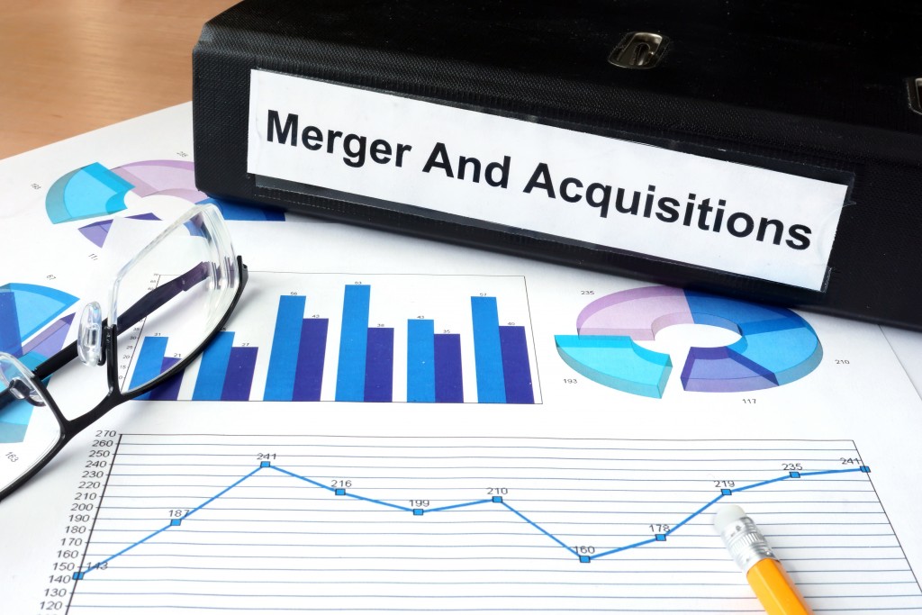 File folder with Merger and Acquisition